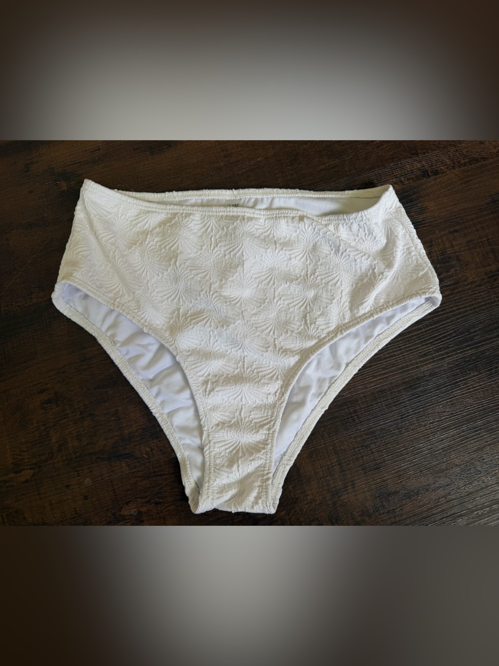Zaful White Textured Girls' Swim Bottoms
